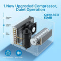 GAOMON Smart 6000 BTU Window Air Conditioner WiFi Enabled AC with Remote & App Control, Timer, Sleep Mode, Easy Install Kit, Cools Rooms up to 350