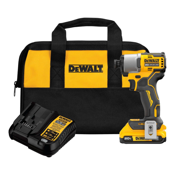 DeWalt 20V Max Brushless Cordless 1/4 in Impact Driver Kit DCF840D1