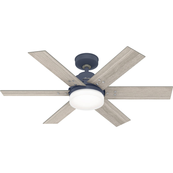 Hunter Pacer Ceiling Fan with LED Light Indigo Blue 44 in