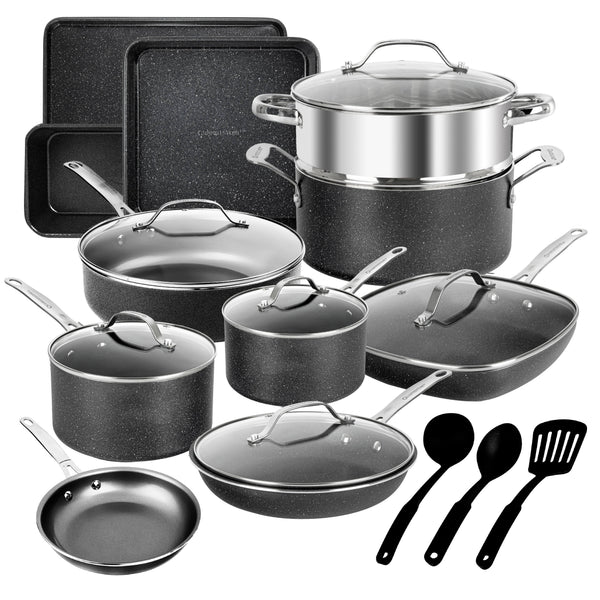 Granite Stone 20 Piece Complete Cookware + Bakeware Set with Ultra Non Stick